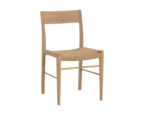 Sunpan Bondi Dining Chair Set of 2 - Timeless Modern Design with Hand-Woven Rope and Sustainable Beech Wood Light Oak