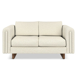 English Elm Jones 61 inch Loveseat with Eco-Friendly Polyester Upholstery, High-Density Foam Comfort & Durable Frame Ivory B136P364291