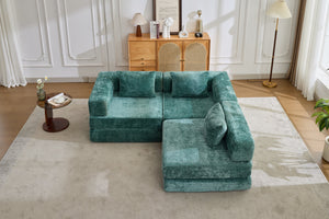 English Elm Compression Sofa - Versatile Chenille Convertible Floor Bed, No Assembly, Perfect For Small Spaces! W3723S00017
