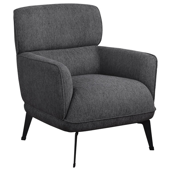 English Elm Fitzgerald Vintage-Inspired Accent Chair with Tailored Welt Trim and Elegant Rounded Arms for Style Grey B062P358458
