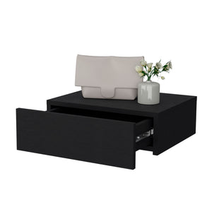 English Elm Vienna Wall-Mounted Floating Nightstand with Spacious Drawer, Modern Minimalist Design, Multiple Finishes B128P176115