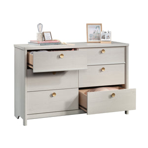 English Elm Dresser, Contemporary White Finish With Smooth Drawers – Ideal Storage For Bedroom & Guest Rooms! B356P402595