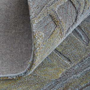 Feizy Rugs Kawai Hand-tufted Wool & Viscose Abstract Rug – Luxurious Modern Design For Stylish Home Decor Blue,Green,Gray Wool,Viscose Kaw8982fgrnmltf00