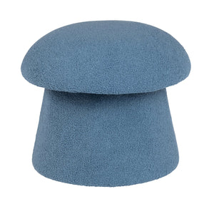 Crestview Collection Modern Mushroom-inspired Ottoman With Hidden Storage - Stylish Spice Yellow Accent For Any Room Blue Solid Wood Evfzr3908indg