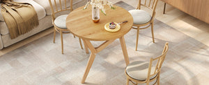 English Elm Round Solid Rubberwood Adjustable Height Coffee Cocktail Table for Modern Living Rooms N735P369877N