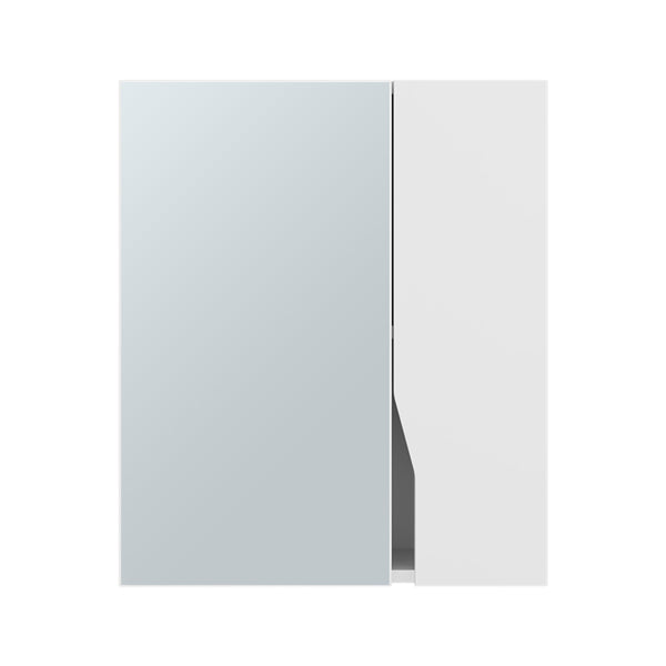 English Elm White Wall Mounted Medicine Cabinet with Integrated Mirror for Minimalist Bathrooms B062P476860