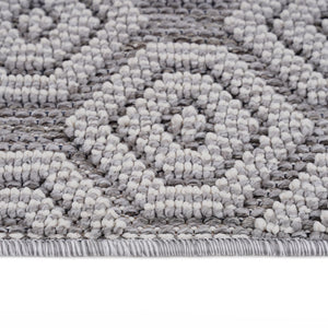 English Elm Loom Geometric Area Rug 2X8 Grey/White - Durable, Stylish Indoor/Outdoor Design For Modern Homes B335P289580