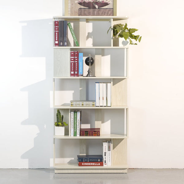 English Elm 31.5" Tall 5-tier Mdf Bookcase Slim Open Shelving Unit for Office Bedroom Living Room White W2899P444154