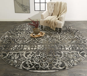 Feizy Rugs Kano Distressed Trellis Area Rug - Stain & Fade Resistant, Versatile Polypropylene Blend For Home Gray,Ivory,Taupe Polypropylene,Polyester 8643871fchlivyn89