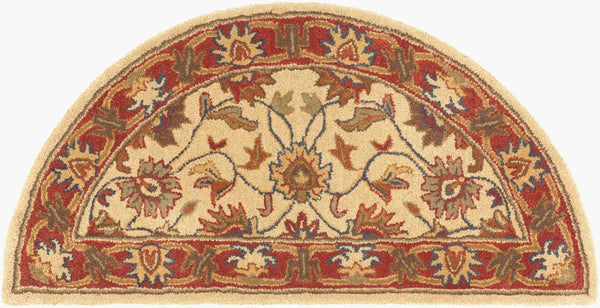 Livabliss Caesar Collection Hand Tufted Wool Area Rug Traditional Living Dining Room Accent Tan, Rust 2' x 4' CAE1001-24HM