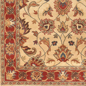 Livabliss Caesar Collection Hand Tufted Wool Area Rug Traditional Living Dining Room Accent Tan, Rust 8' x 11' CAE1001-811