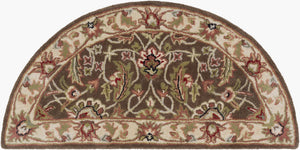 Livabliss Caesar Hand Tufted Wool Area Rug Traditional Pattern for Living Room or Dining Dark Brown, Pal 2' x 4' CAE1003-24HM