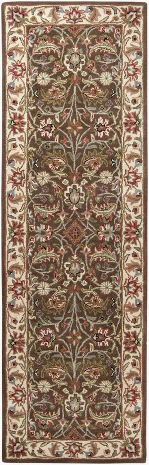 Livabliss Caesar Hand Tufted Wool Area Rug Traditional Pattern for Living Room or Dining Dark Brown, Pal 3' x 12' CAE1003-312