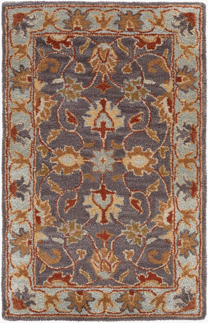 Livabliss Caesar Hand Tufted Wool Area Rug Updated Traditional Pattern for Living and Dining Rooms Charcoal, Slate 2' x 3' CAE1004-23