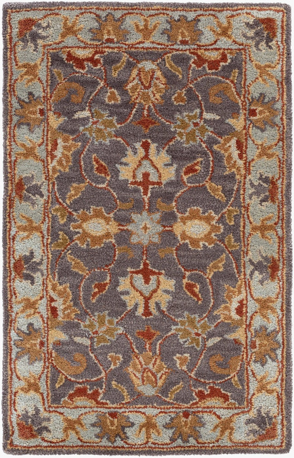 Livabliss Caesar Hand Tufted Wool Area Rug Updated Traditional Pattern for Living and Dining Rooms Charcoal, Slate 2' x 3' CAE1004-23
