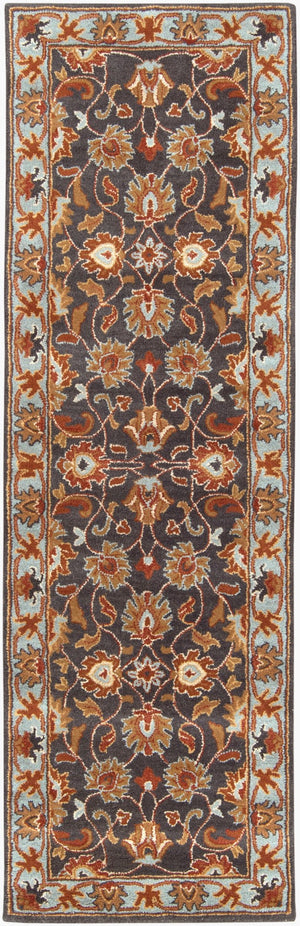 Livabliss Caesar Hand Tufted Wool Area Rug Updated Traditional Pattern for Living and Dining Rooms Charcoal, Slate 2'6" x 8' CAE1004-268