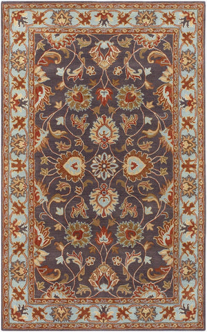 Livabliss Caesar Hand Tufted Wool Area Rug Updated Traditional Pattern for Living and Dining Rooms Charcoal, Slate 6' x 9' Rectangle CAE1004-69