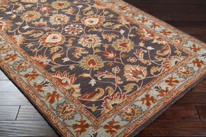 Livabliss Caesar Hand Tufted Wool Area Rug Updated Traditional Pattern for Living and Dining Rooms Charcoal, Slate 6' x 9' Rectangle CAE1004-69