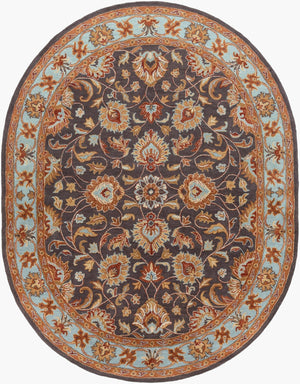 Livabliss Caesar Hand Tufted Wool Area Rug Updated Traditional Pattern for Living and Dining Rooms Charcoal, Slate 8' x 10' CAE1004-810OV