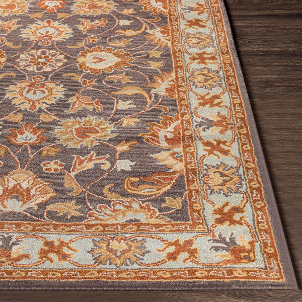 Livabliss Caesar Hand Tufted Wool Area Rug Updated Traditional Pattern for Living and Dining Rooms Charcoal, Slate 6' x 9' Rectangle CAE1004-69