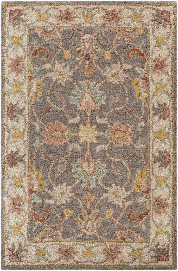 Livabliss Caesar Hand Tufted Wool Area Rug for Formal Living Dining and Bedroom Spaces Charcoal, Taupe 2' x 3' CAE1005-23