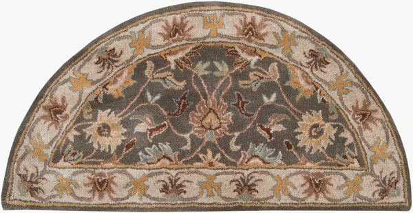Livabliss Caesar Hand Tufted Wool Area Rug for Formal Living Dining and Bedroom Spaces Charcoal, Taupe 2' x 4' CAE1005-24HM