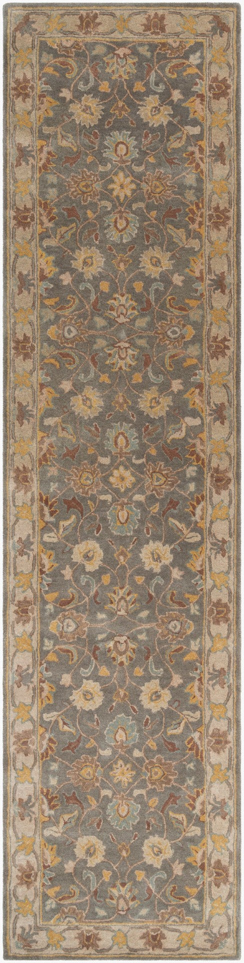 Livabliss Caesar Hand Tufted Wool Area Rug for Formal Living Dining and Bedroom Spaces Charcoal, Taupe 3' x 12' CAE1005-312