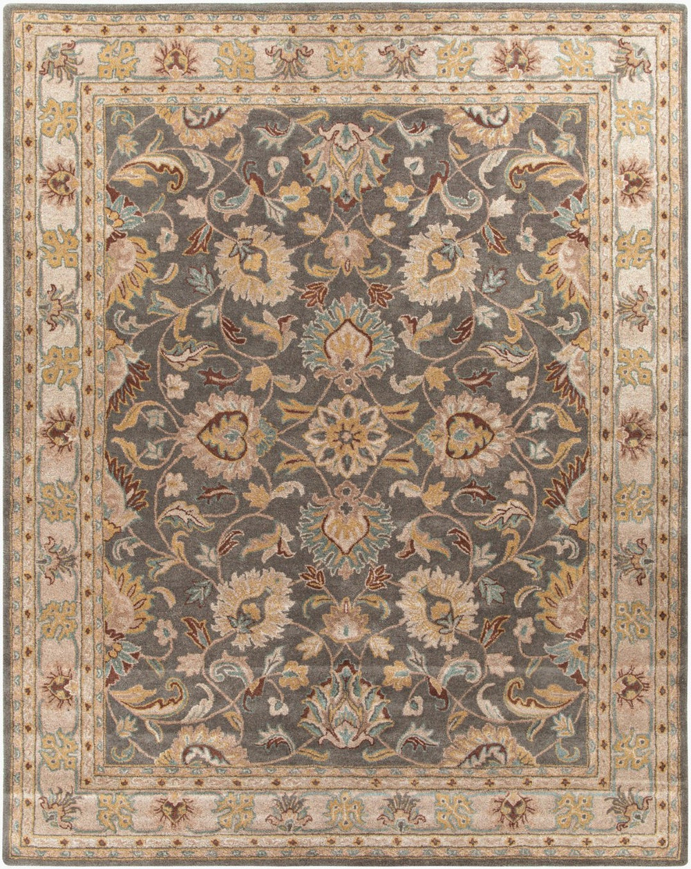 Livabliss Caesar Hand Tufted Wool Area Rug for Formal Living Dining and Bedroom Spaces Charcoal, Taupe 7'6" x 9'6" CAE1005-7696