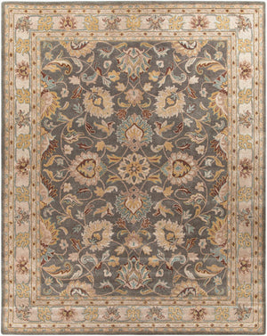 Livabliss Caesar Hand Tufted Wool Area Rug for Formal Living Dining and Bedroom Spaces Charcoal, Taupe 7'6" x 9'6" CAE1005-7696