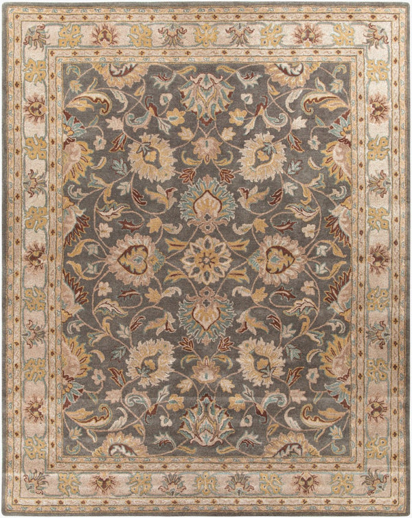 Livabliss Caesar Hand Tufted Wool Area Rug for Formal Living Dining and Bedroom Spaces Charcoal, Taupe 7'6" x 9'6" CAE1005-7696
