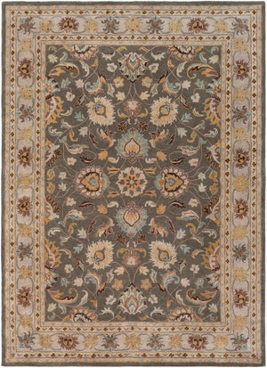 Livabliss Caesar Hand Tufted Wool Area Rug for Formal Living Dining and Bedroom Spaces Charcoal, Taupe 8' x 11' CAE1005-811