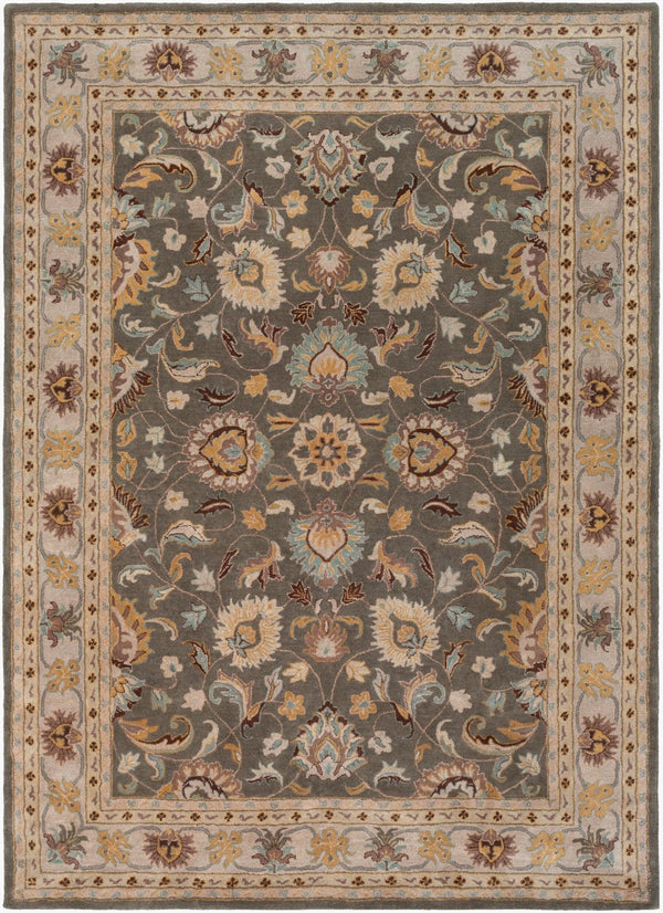 Livabliss Caesar Hand Tufted Wool Area Rug for Formal Living Dining and Bedroom Spaces Charcoal, Taupe 8' x 11' CAE1005-811