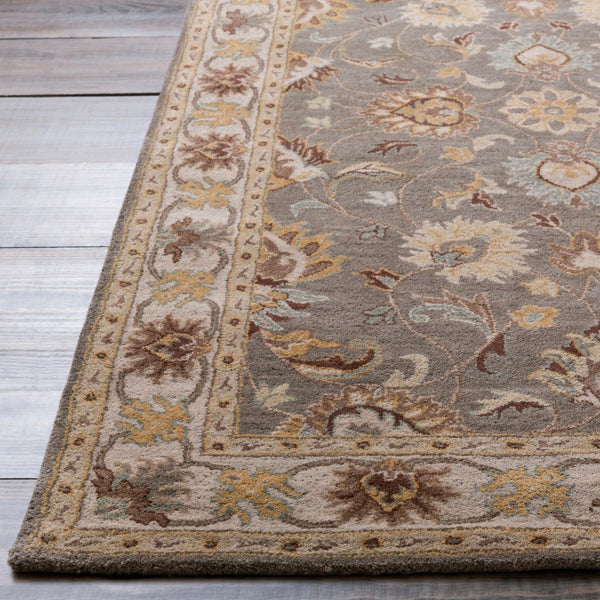 Livabliss Caesar Hand Tufted Wool Area Rug for Formal Living Dining and Bedroom Spaces Charcoal, Taupe 9'9" x 9'9" Square CAE1005-99SQ