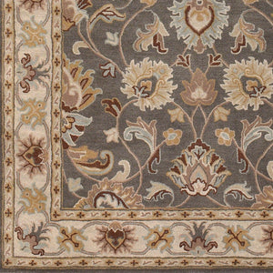 Livabliss Caesar Hand Tufted Wool Area Rug for Formal Living Dining and Bedroom Spaces Charcoal, Taupe 9'9" x 9'9" Square CAE1005-99SQ