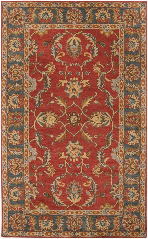 Livabliss Caesar Hand Tufted Wool Area Rug Artisan Crafted for Living Dining or Bedroom Spaces Navy, Taupe 5' x 8' CAE1007-58