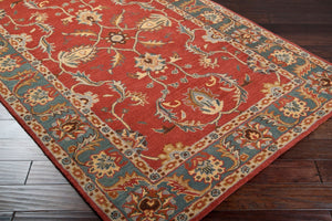 Livabliss Caesar Hand Tufted Wool Area Rug Artisan Crafted for Living Dining or Bedroom Spaces Navy, Taupe 5' x 8' CAE1007-58