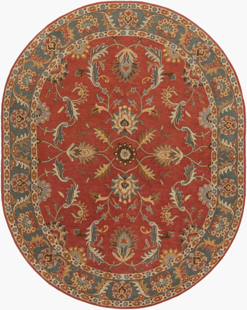 Livabliss Caesar Hand Tufted Wool Area Rug Artisan Crafted for Living Dining or Bedroom Spaces Navy, Taupe 8' x 10' CAE1007-810OV