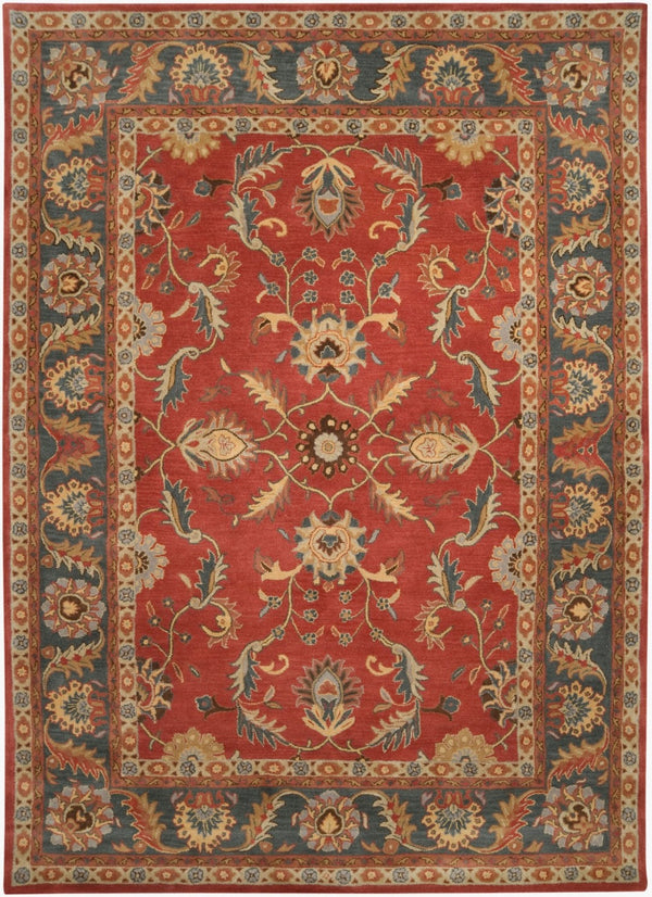 Livabliss Caesar Hand Tufted Wool Area Rug Artisan Crafted for Living Dining or Bedroom Spaces Navy, Taupe 8' x 11' CAE1007-811