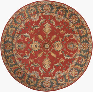 Livabliss Caesar Hand Tufted Wool Area Rug Artisan Crafted for Living Dining or Bedroom Spaces Navy, Taupe 8' x 8' Round CAE1007-8RD