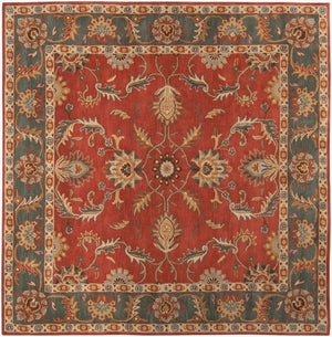 Livabliss Caesar Hand Tufted Wool Area Rug Artisan Crafted for Living Dining or Bedroom Spaces Navy, Taupe 4' x 4' Square CAE1007-4SQ
