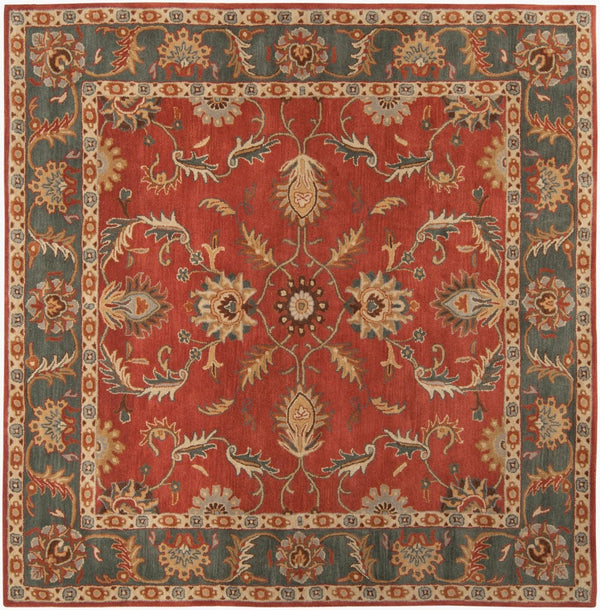 Livabliss Caesar Hand Tufted Wool Area Rug Artisan Crafted for Living Dining or Bedroom Spaces Navy, Taupe 4' x 4' Square CAE1007-4SQ