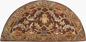 Livabliss Caesar Hand Tufted Wool Area Rug Traditional Pattern for Large Living Dining Spaces Dark Brown, Oli 2' x 4' CAE1009-24HM
