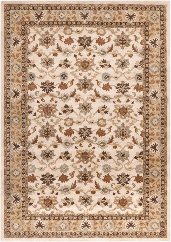 Livabliss Caesar Hand Tufted Wool Area Rug Traditional Pattern for Large Living Dining Rooms Light Beige, Ta 10' x 14' CAE1010-1014