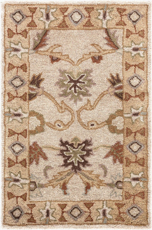 Livabliss Caesar Hand Tufted Wool Area Rug Traditional Pattern for Large Living Dining Rooms Light Beige, Ta 2' x 3' CAE1010-23