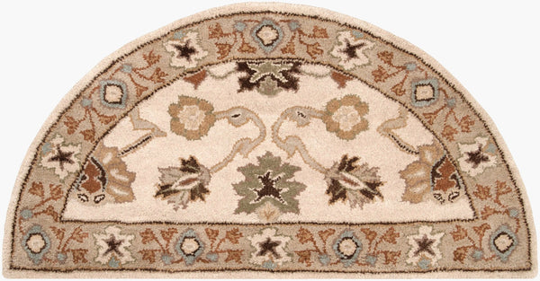 Livabliss Caesar Hand Tufted Wool Area Rug Traditional Pattern for Large Living Dining Rooms Light Beige, Ta 2' x 4' CAE1010-24HM