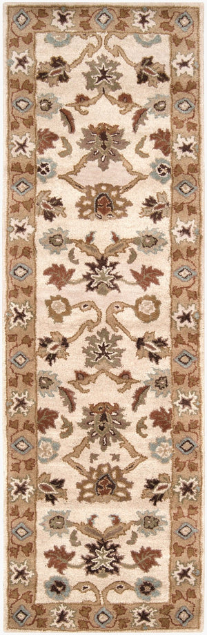 Livabliss Caesar Hand Tufted Wool Area Rug Traditional Pattern for Large Living Dining Rooms Light Beige, Ta 2'6" x 8' CAE1010-268