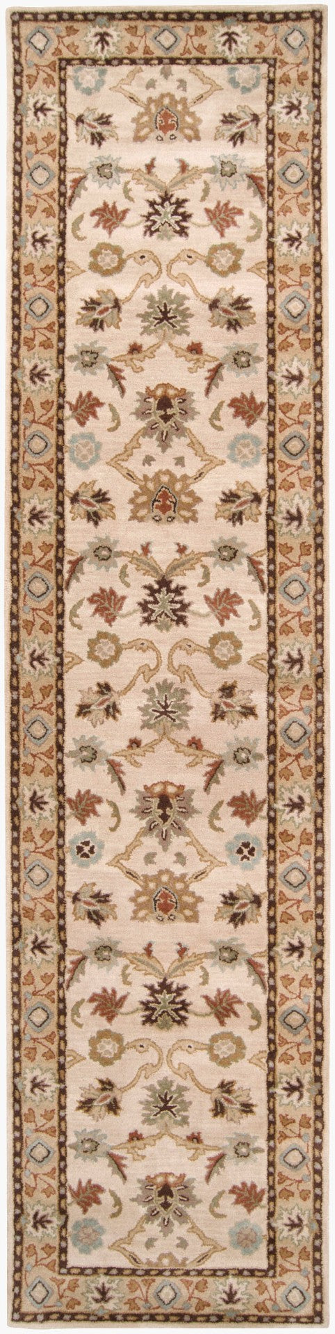Livabliss Caesar Hand Tufted Wool Area Rug Traditional Pattern for Large Living Dining Rooms Light Beige, Ta 3' x 12' CAE1010-312