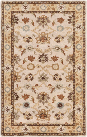 Livabliss Caesar Hand Tufted Wool Area Rug Traditional Pattern for Large Living Dining Rooms Light Beige, Ta 9' x 12' CAE1010-912