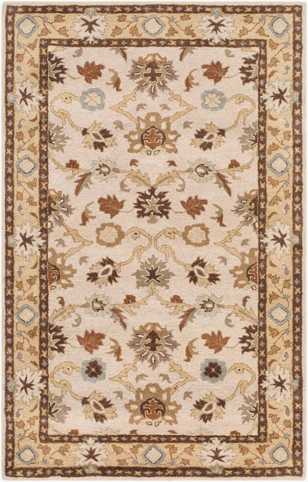 Livabliss Caesar Hand Tufted Wool Area Rug Traditional Pattern for Large Living Dining Rooms Light Beige, Ta 9' x 12' CAE1010-912