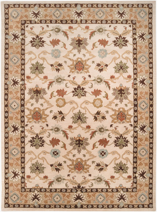 Livabliss Caesar Hand Tufted Wool Area Rug Traditional Pattern for Large Living Dining Rooms Light Beige, Ta 8' x 11' CAE1010-811